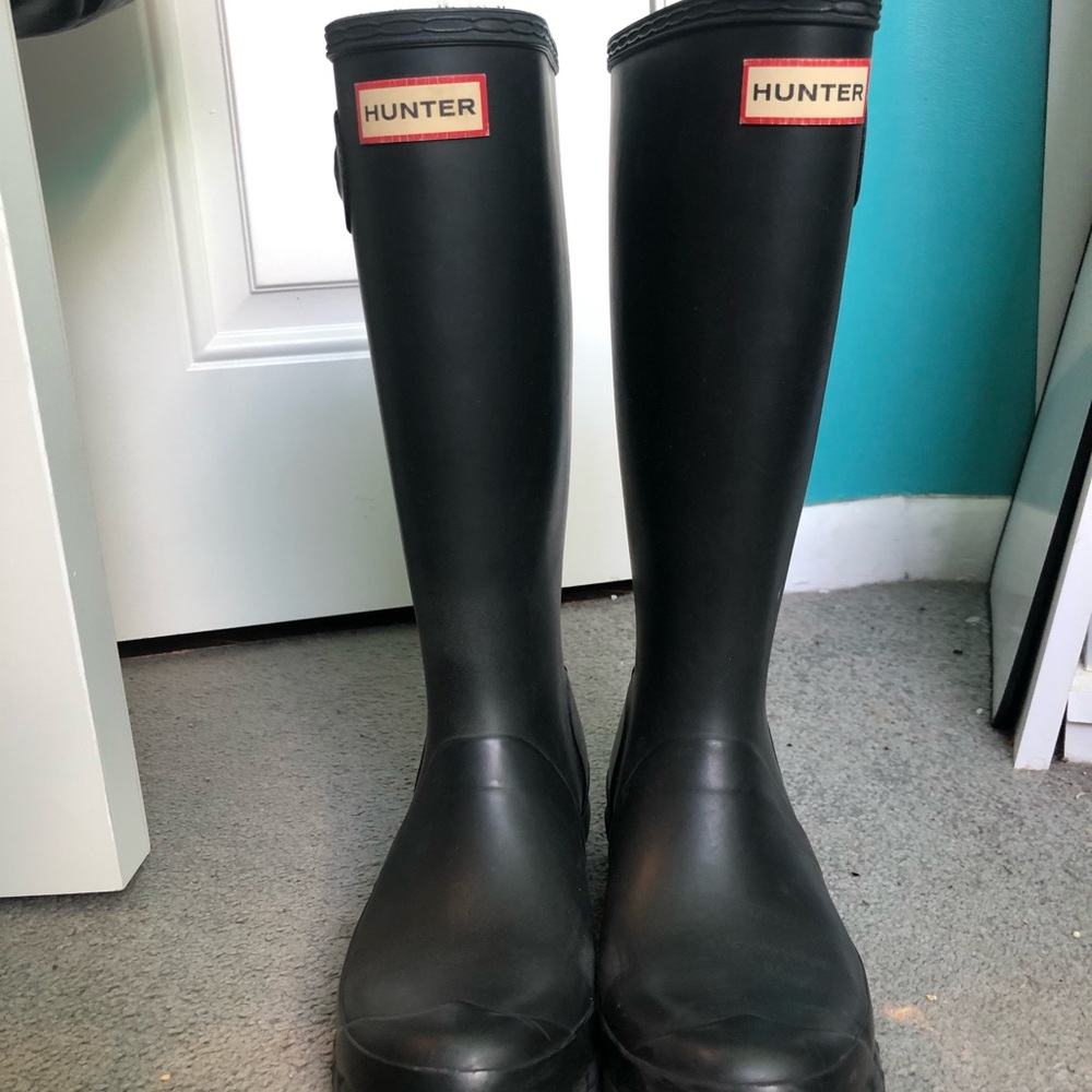 Tall Black Hunter Boots